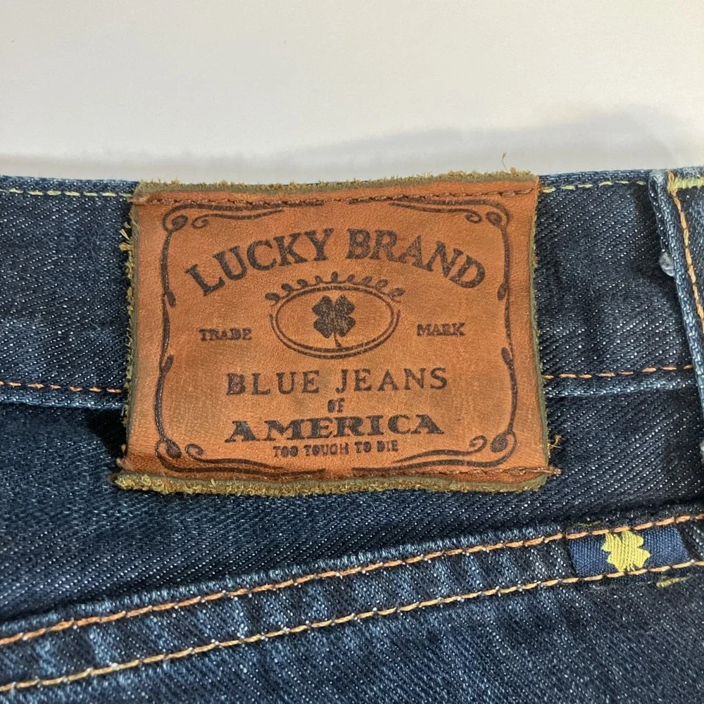 Lucky‎ Brand 227 Jeans Mens 33x30 Original Boot Dark Wash Button Fly 33x28